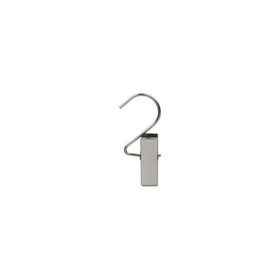 Chrome 2 1/2" Hanging Clip with Chrome Hook Box of 10