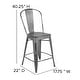 preview thumbnail 14 of 22, Distressed Metal Indoor/ Outdoor 24-inch Counter Stools (Set of 4)