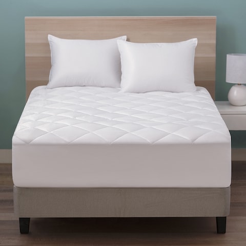 Sweet Slumber Quilted Mattress Pad by Cozy Classics - White