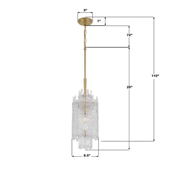 Crystorama Lighting Group ACK-921 Ackerly 9" Wide Mini Pendant with