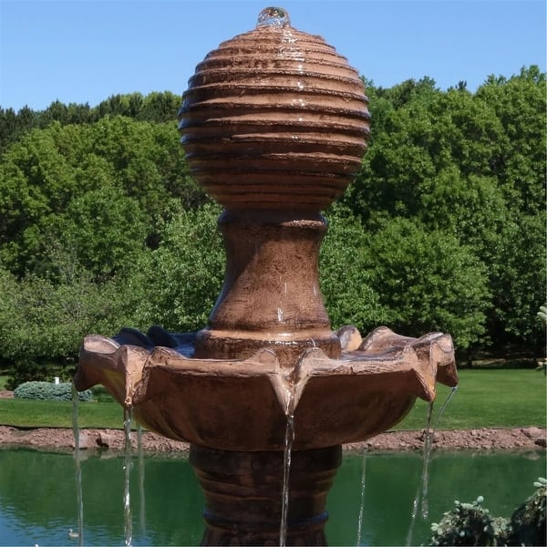 Large Tiered Ball Garden Outdoor Water Fountain - 80-Inch Tall