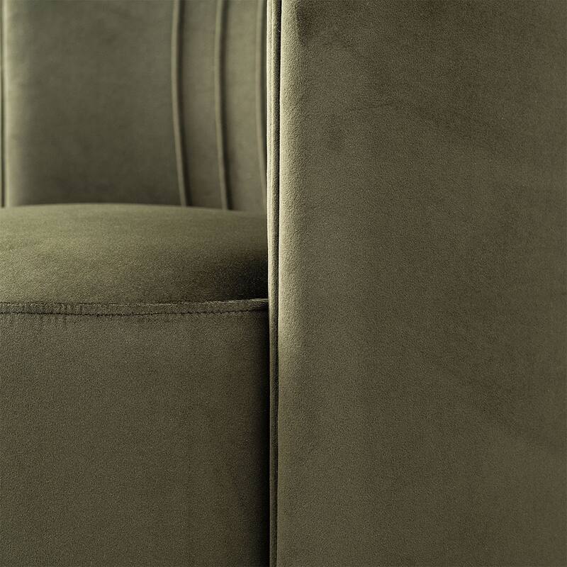 Velvet Swivel Rolling Accent Chairs with Casters