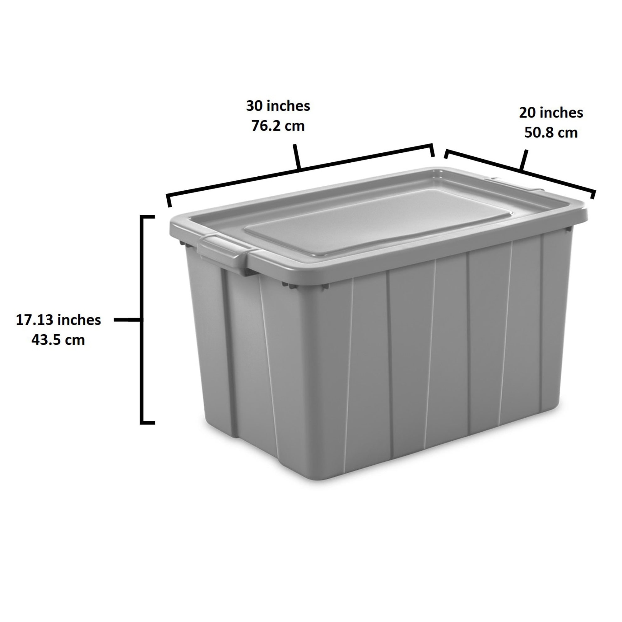 Sterilite Tuff1 30 Gallon Plastic Storage Tote Container Bin with