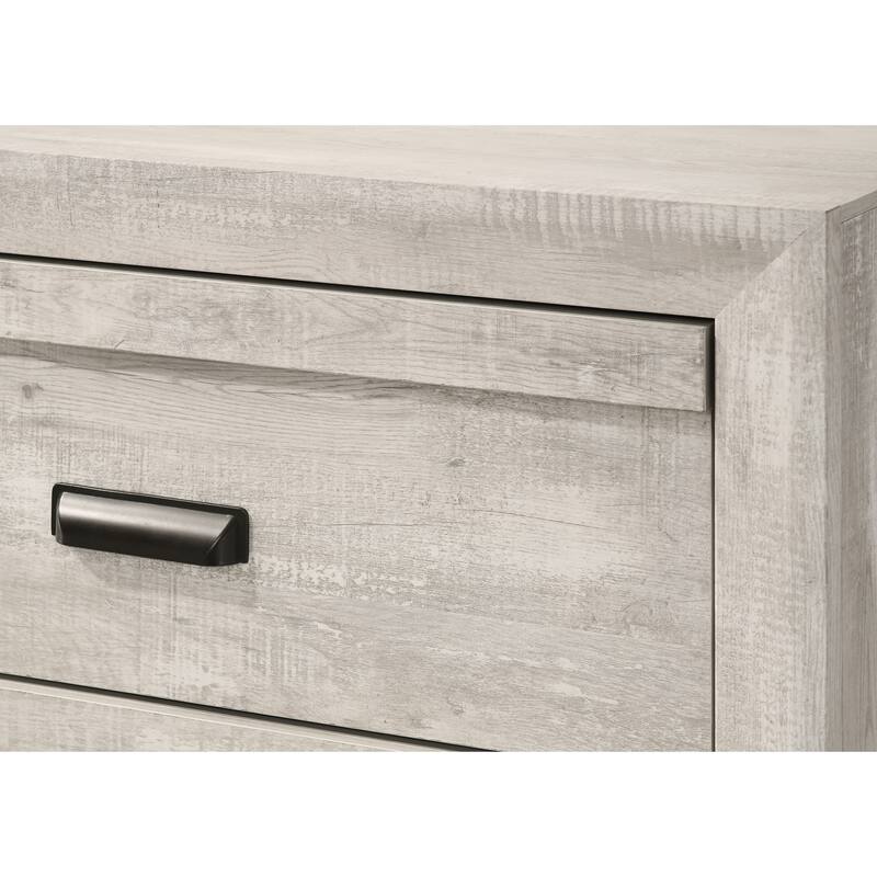 1pc Nightstand End Table with Two Storage Drawers