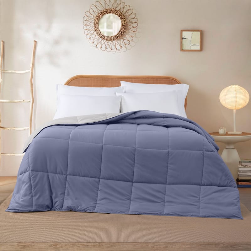 Modern Threads All-season Reversible Down Alternative Comforter - King - Infinity Blue/Silver