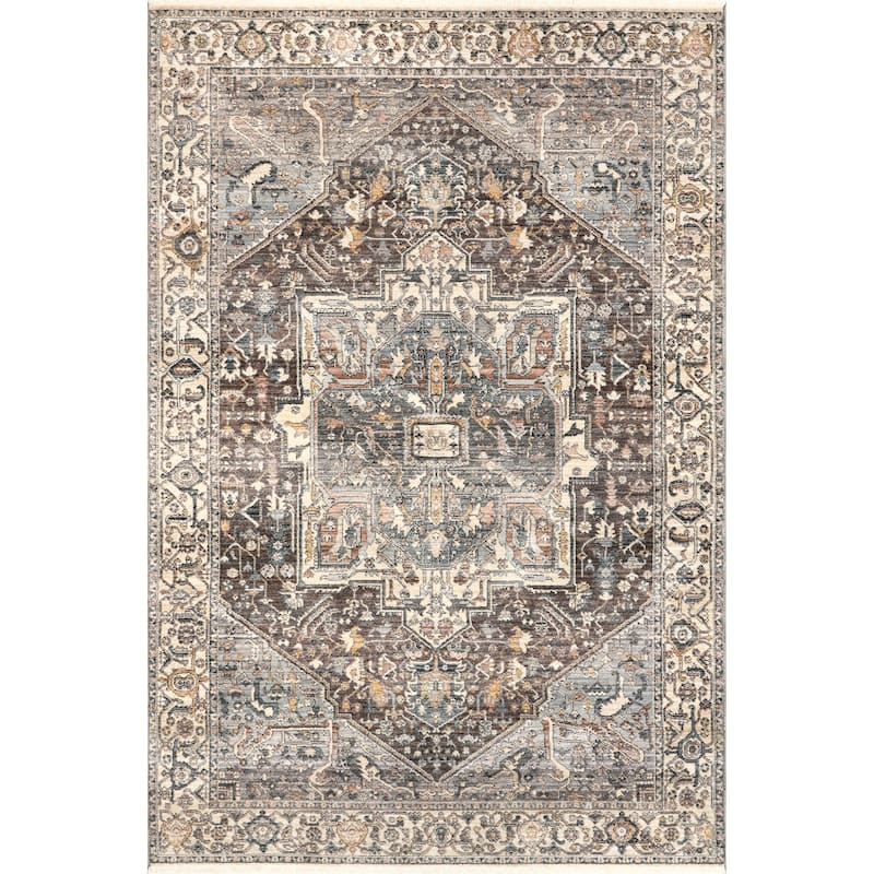 Nuloom Camila Faded Medallion Fringe Area Rug