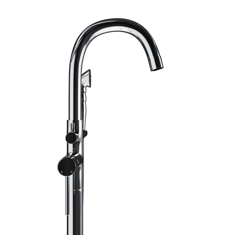 Neptune Single Handle Floor Mounted Gooseneck Freestanding Tub Filler