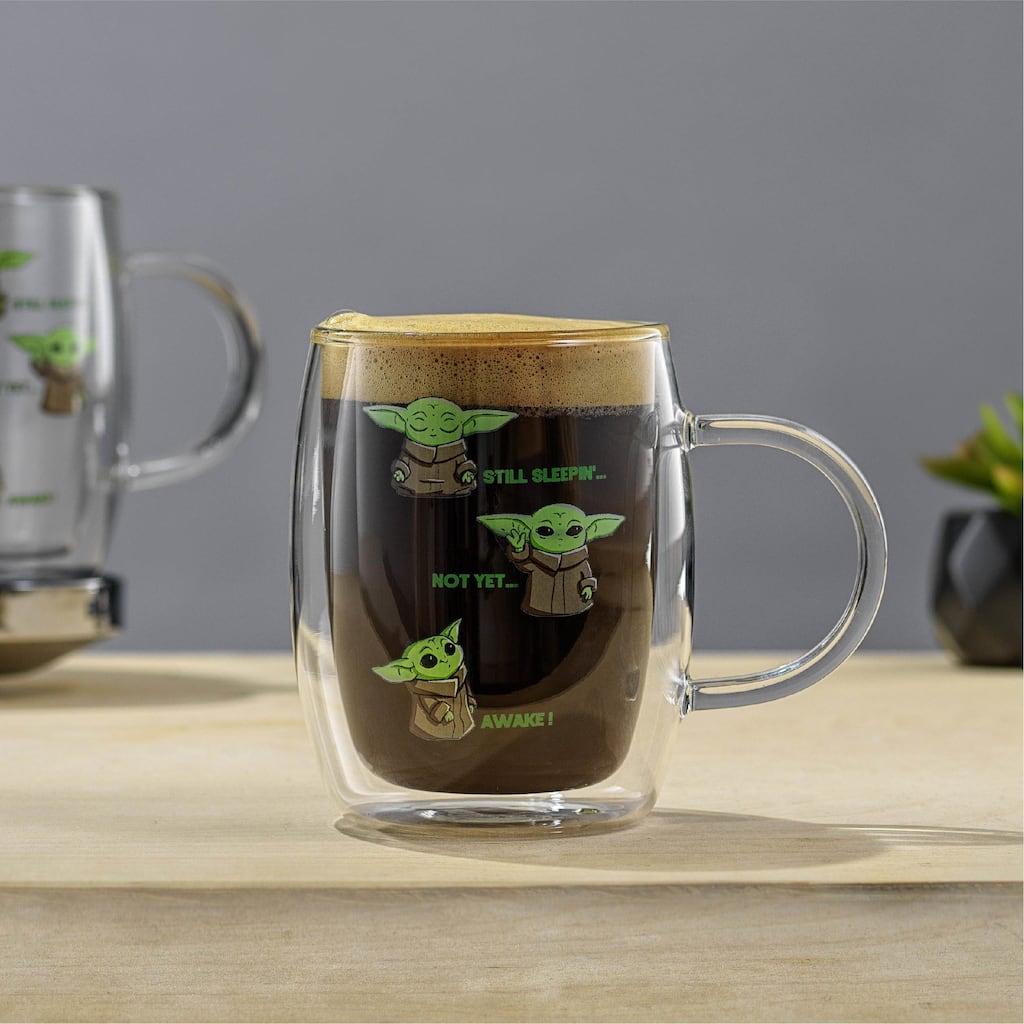 Star Wars™ Awake Mandalorian Double Walled Glass Mugs - 13.5 oz - Set of 2