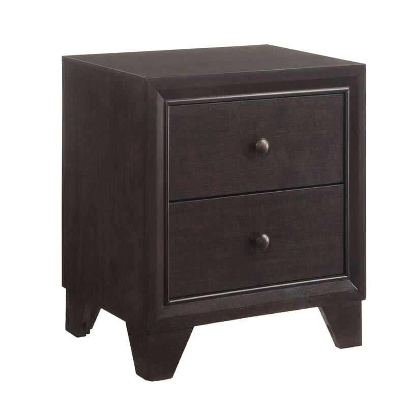 Espresso 2-Drawer Nightstand with Wooden Bracket Legs - Espresso