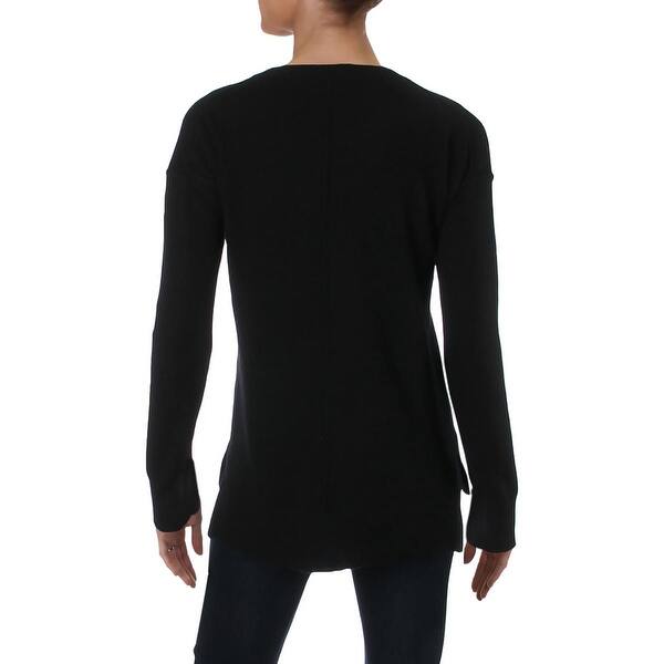 Shop Aqua Women S Cashmere Hi Low Long Sleeve Pullover Sweater
