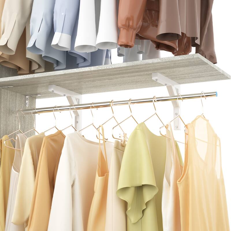 96'' W Adjustable Closet Organizer with Drawers for Walk-in/ Reach-in Closet - 20.2'' to 96'' W