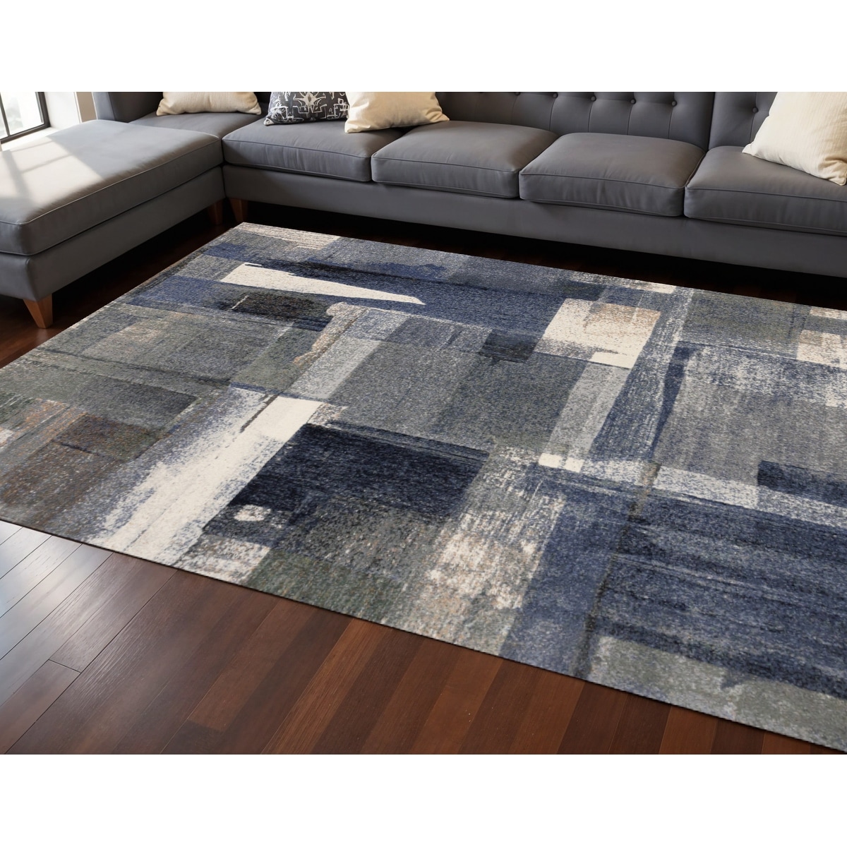 HomeRoots Abstract Modern Rectangle Area Rug - 8' X 11'