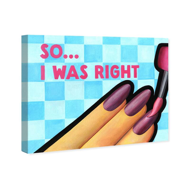 Wynwood Studio Fashion and Glam Doll Memories - Nail polish emoji Purple and Magenta Modern & Contemporary Wall Art Canvas Print
