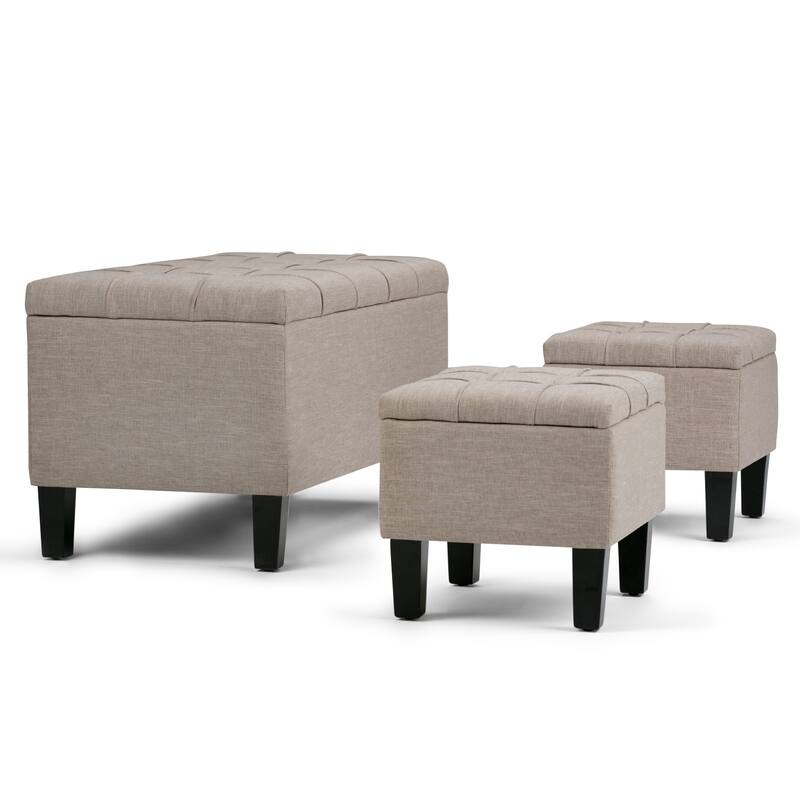 WYNDENHALL Lancaster 44 inch Wide Contemporary Rectangle Storage Ottoman
