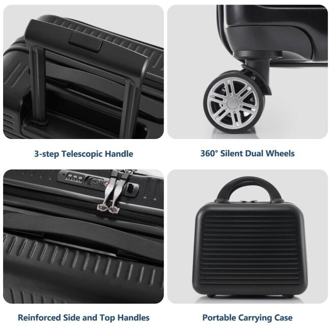 20 Inch Front Open Hardshell Luggage with Front Pocket and USB Port, 1 Portable Carrying Case