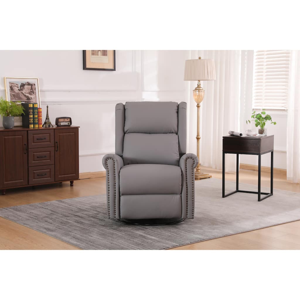 360 Degree Swivel Upholstered Manual Recliner Ergonomic Recliners