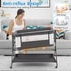 preview thumbnail 7 of 20, Babyjoy Height Adjustable Bedside Sleeper Easy Folding Baby Crib with - See Details