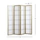 preview thumbnail 6 of 10, Roundhill Furniture Seto White Wood and Paper 4-panel Room Divider Screen