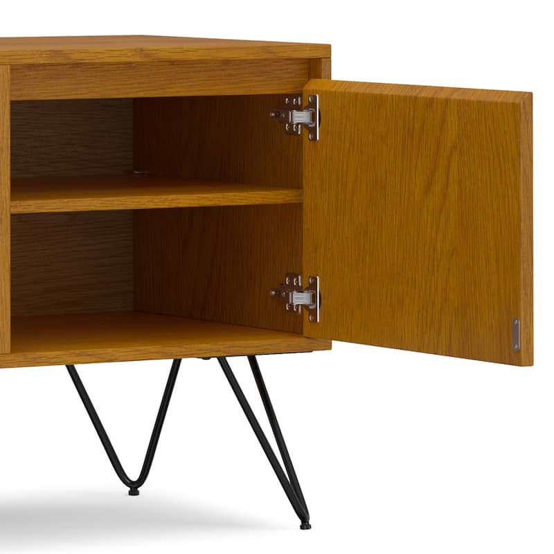 WYNDENHALL Moreno 60 inch Wide Industrial TV Media Stand For TVs up to 65 inches - 60"w x 18"d x 25" h