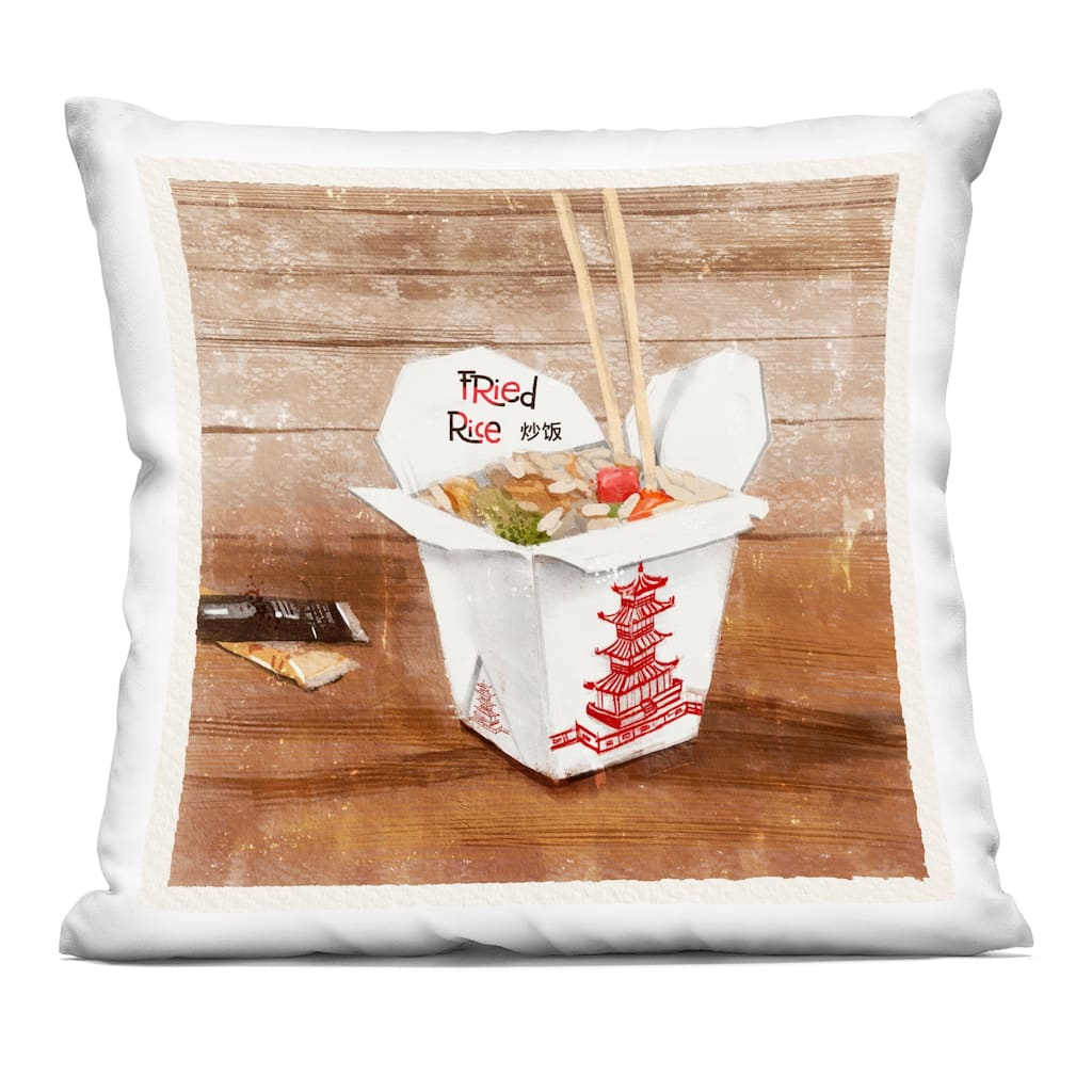 Stupell Fried Rice Takeout Box Decorative Printed Throw Pillow Design by Juliet Rose Philips