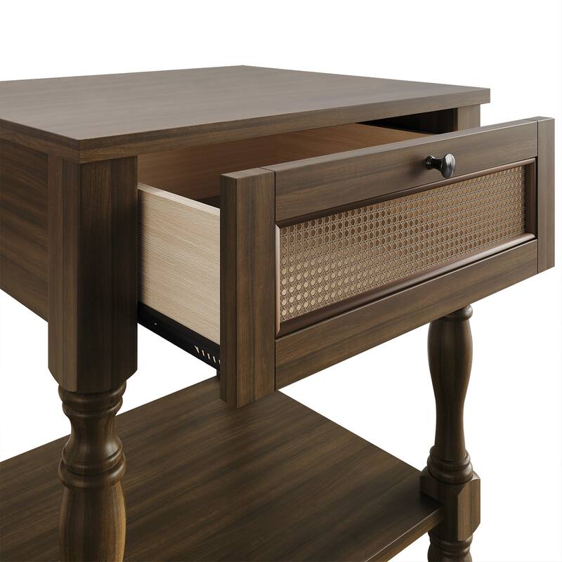 CraftPorch Traditional Upholstered Bed with Nightstand and Bench 3-pieces Bedroom Set