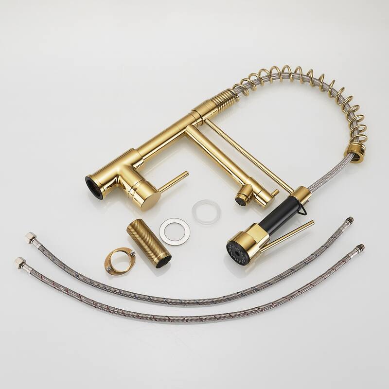 2-Function 1-Handle Commercial Pulldown Kitchen Faucet