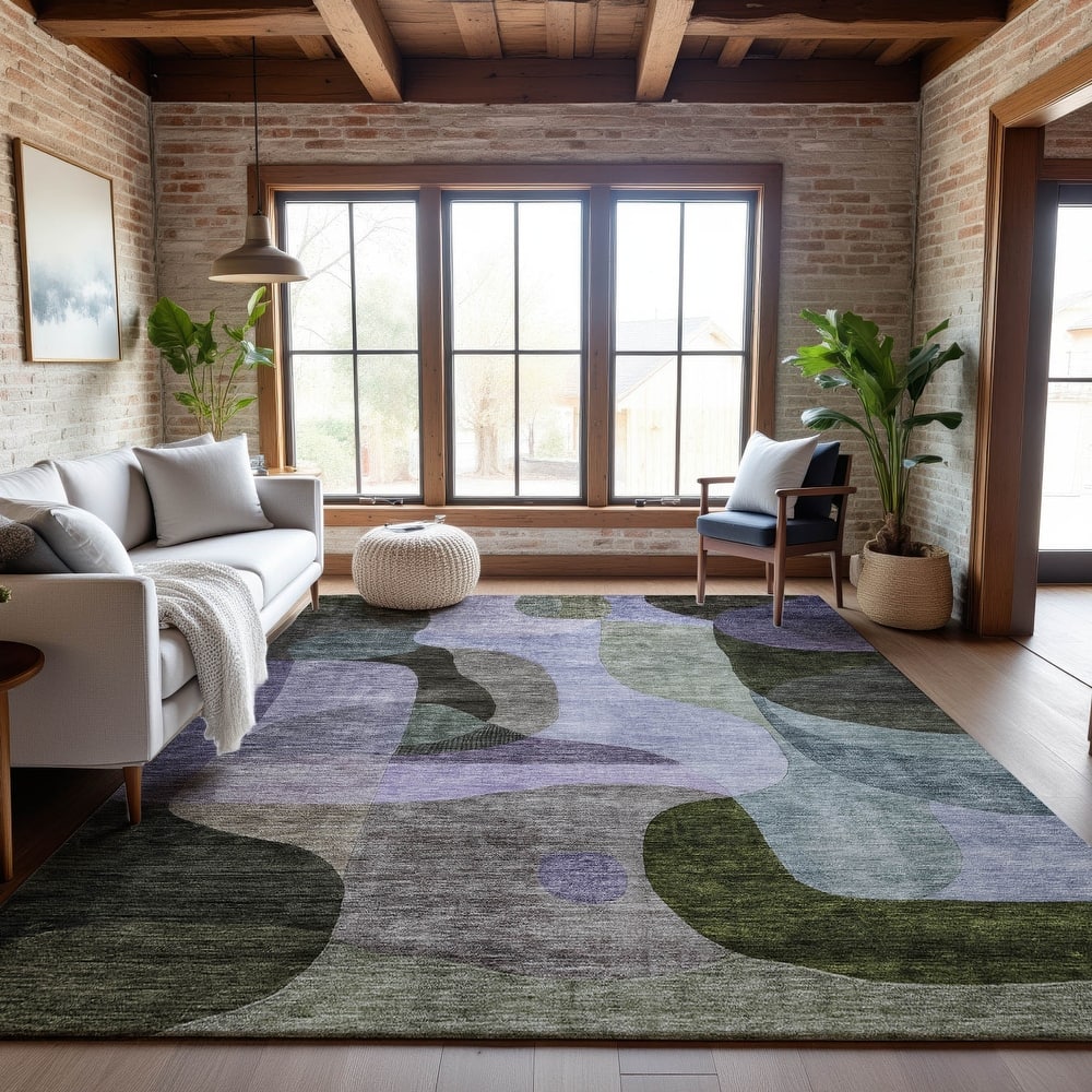 Premium Washable Super Soft Abstract Contemporary Mayfield Rug