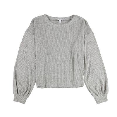 Bar Iii Womens Blouson Sleeve Pullover Sweater