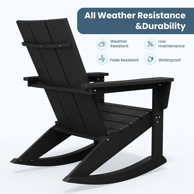 Modern Rocking Plastic Outdoor Adirondack Chair