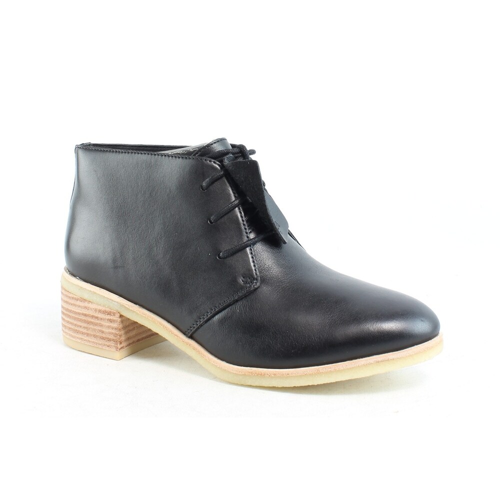 ladies black leather ankle boots size 7