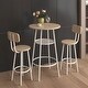 preview thumbnail 1 of 7, Bar table, equipped with 2 bar stools , with backrest and partition White Oak