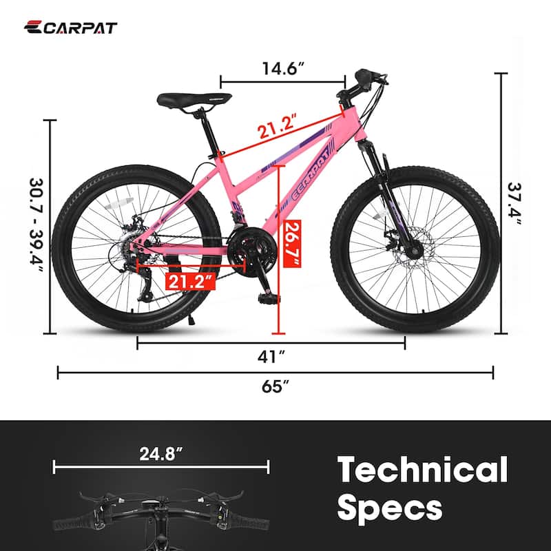26 inch Mountain Bike for Teenagers Girls Women