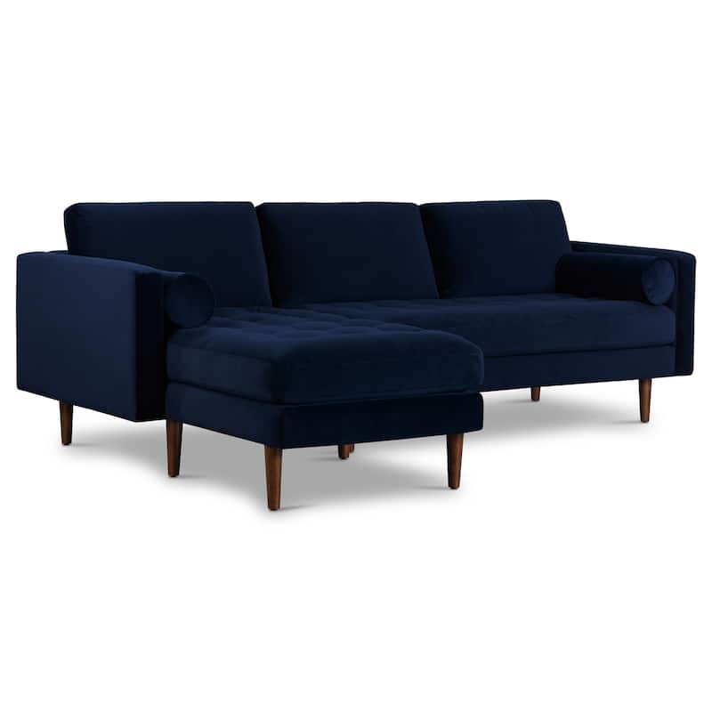 Poly and Bark Napa Fabric Left Sectional Sofa