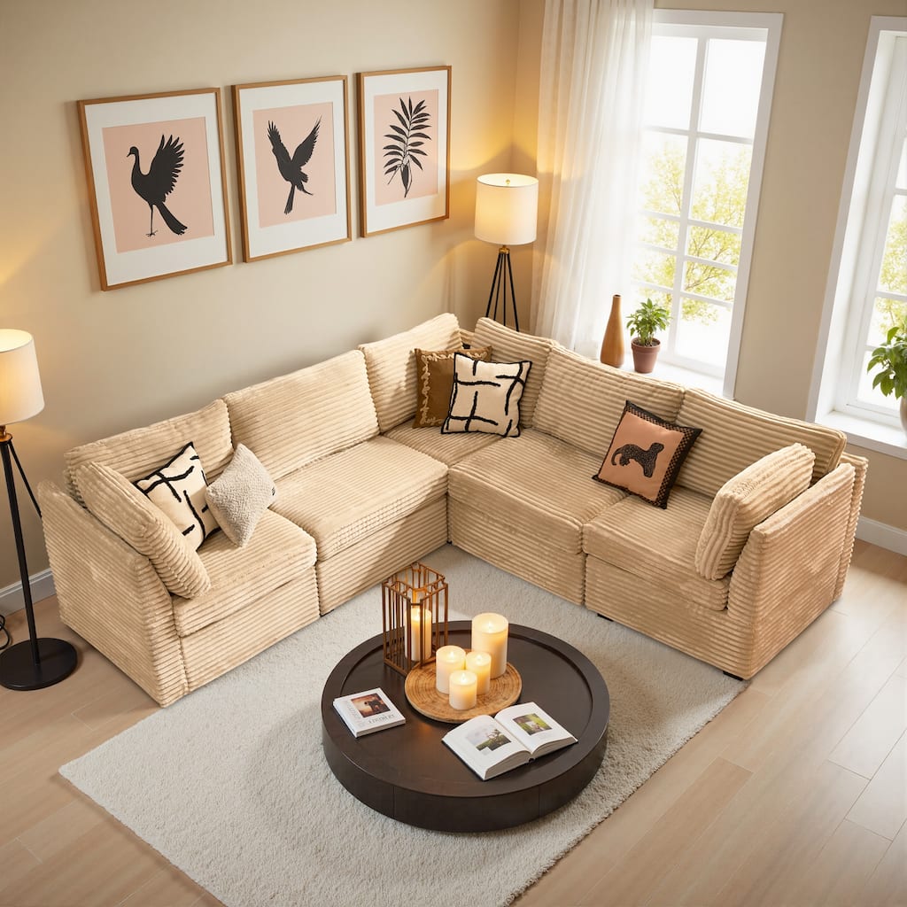 ​​OVIOS Lazy Living L-Shaped Sofa​