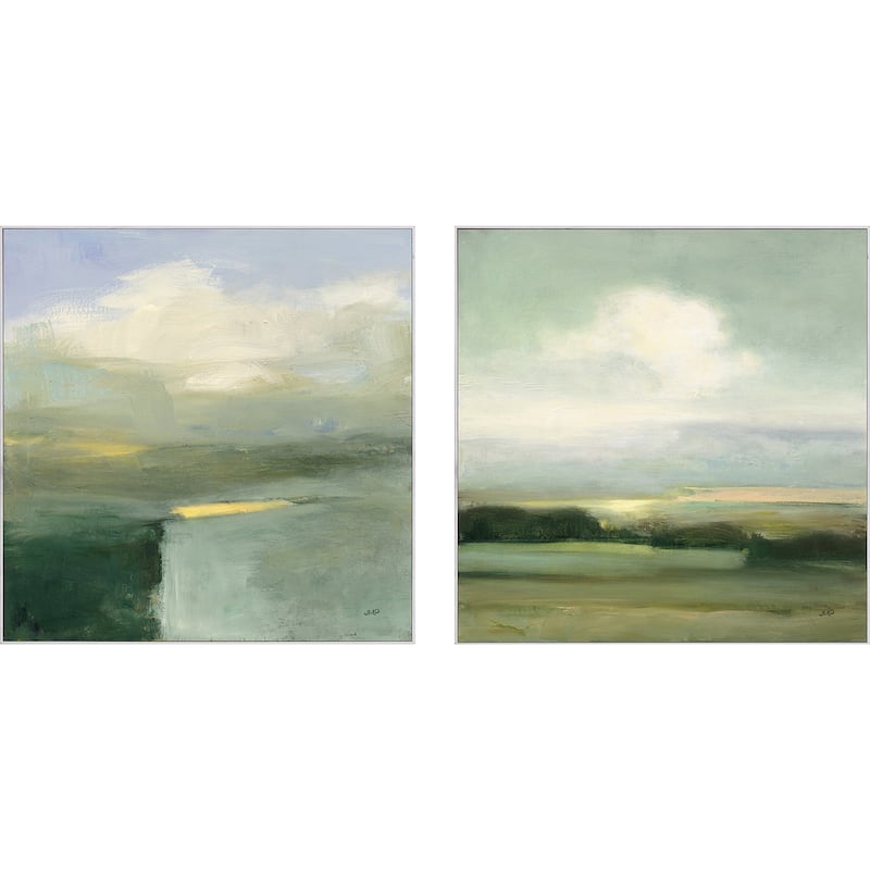 View S/2 Framed Art Giclee - No Glass - Green - 24 X 24 X 2