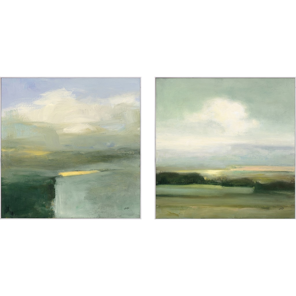 View S/2 Framed Art Giclee - No Glass - Green