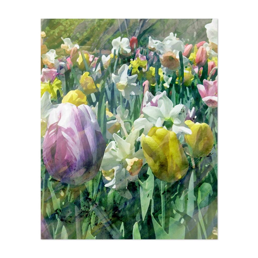 Spring at Giverny III Digital Floral Botanical Art Print/Poster