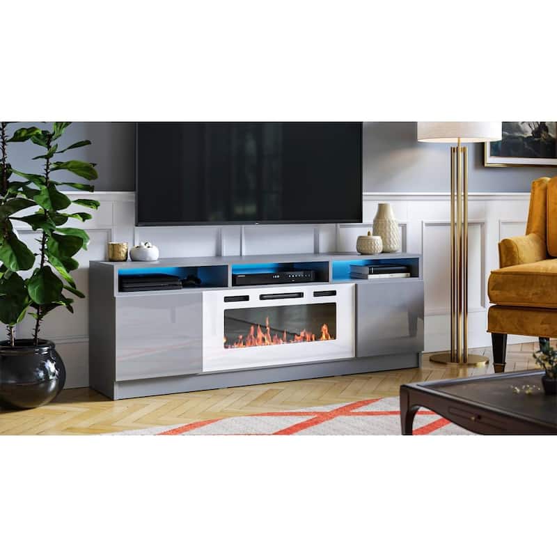 Reno WH05 Electric Fireplace Modern 63" TV Stand