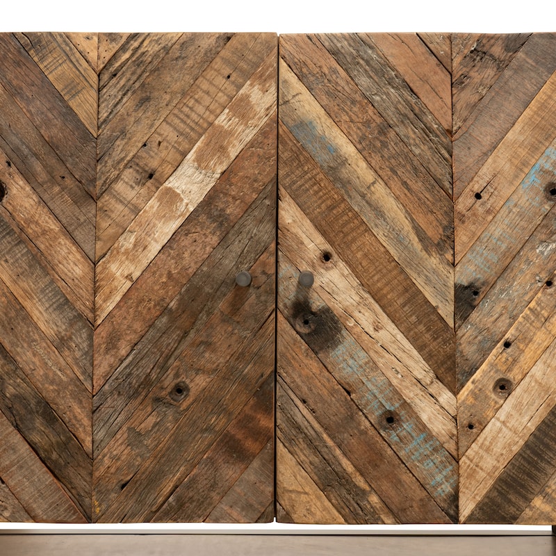 Santos Rustic 69" Three Door Reclaimed Wood Sideboard - 69" x 14" x 39.5"