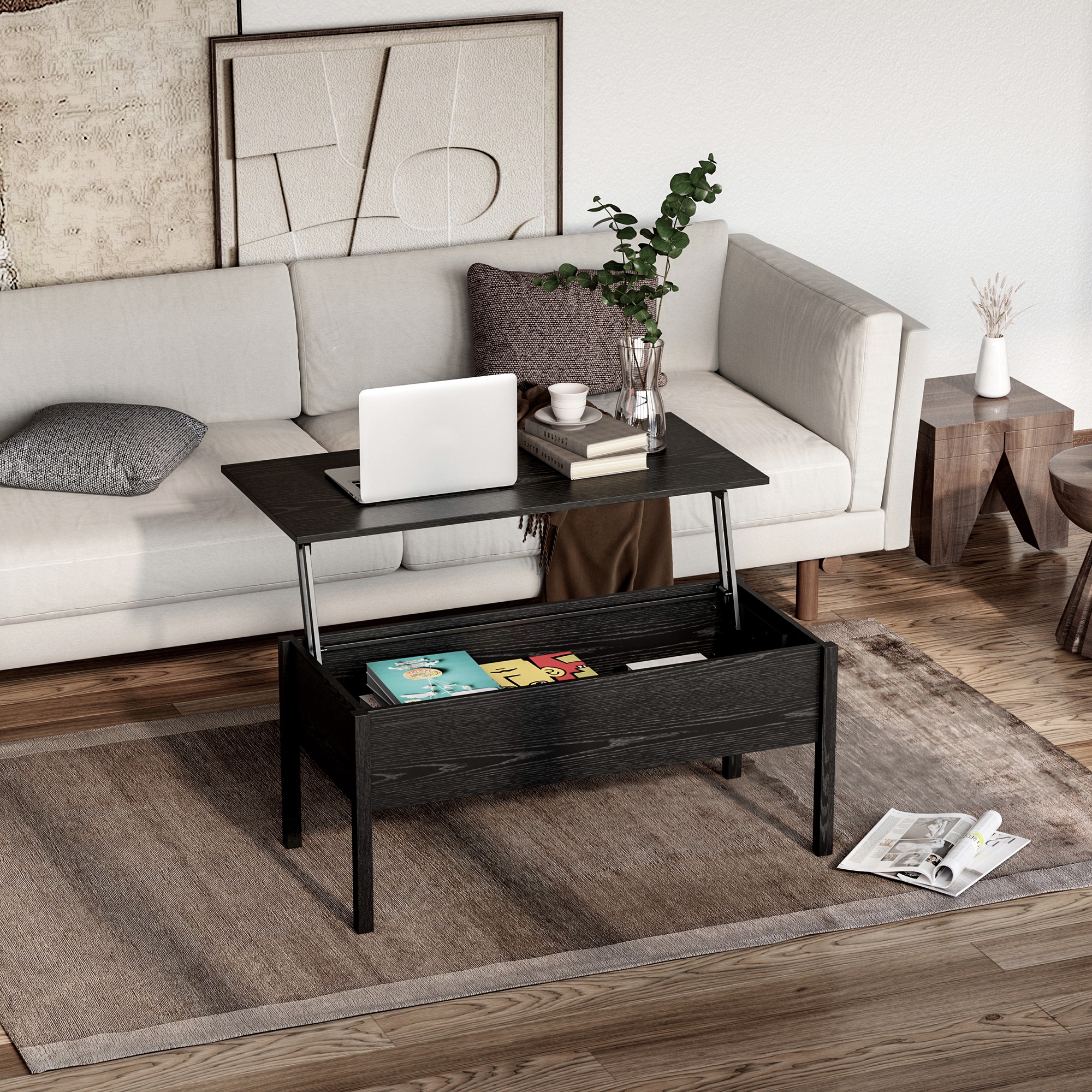 Black lift top coffee on sale table