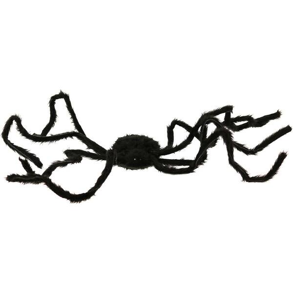 slide 2 of 7, 3.7-ft. Spider with Black Eyes, Indoor/Covered Outdoor Halloween Decoration, Poseable, Hades