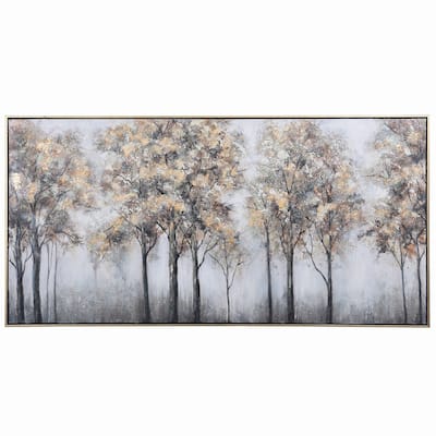 StyleCraft Plantation Trees - Hand Painted Framed Canvas Art