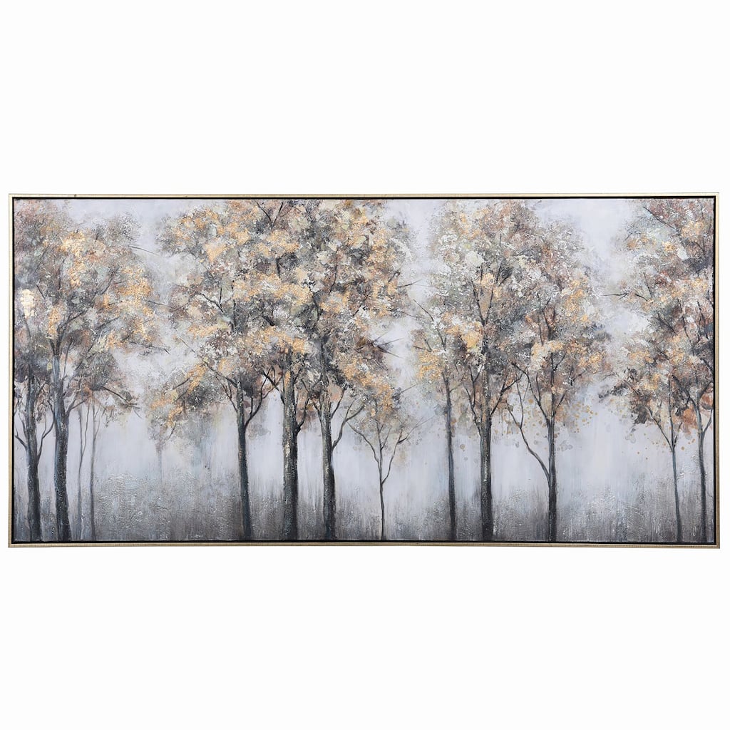 StyleCraft Plantation Trees - Hand Painted Framed Canvas Art