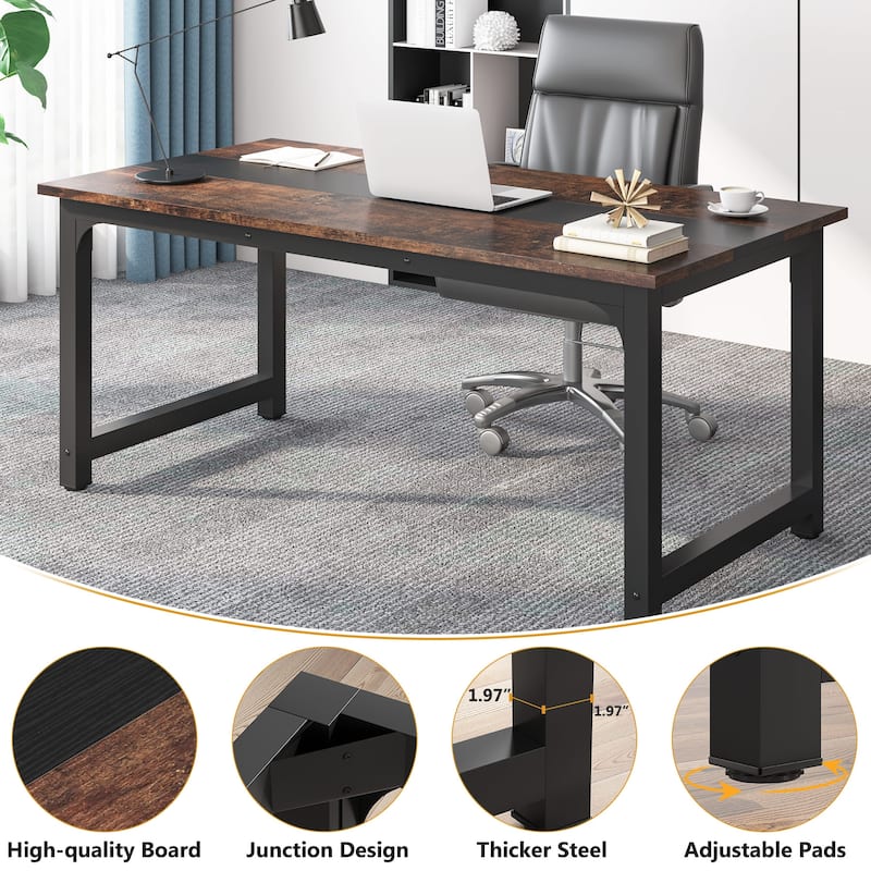 63" Modern Computer Desk for Home Office