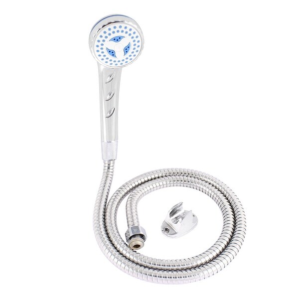 Unique Bargains 20cm Height Shower Head 1.1M Flexible Hose w Stand Holder