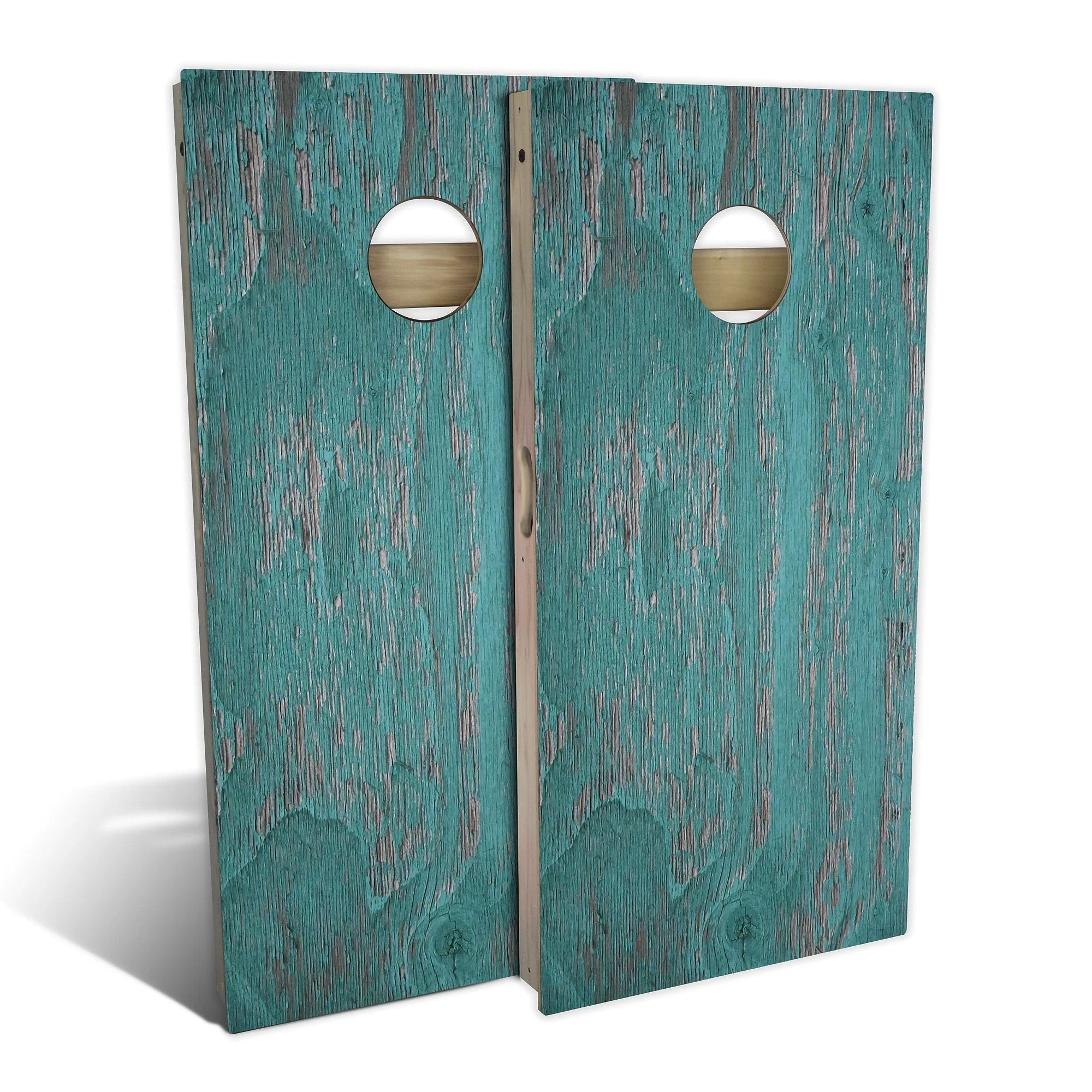 Rustic Blue Outdoor Cornhole Board Set