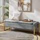 preview thumbnail 24 of 53, Alina Modern Upholstered Flip Top Storage Bench with Metal Legs by HULALA HOME