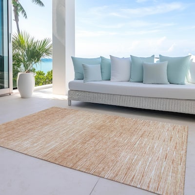 Machine Washable Indoor/ Outdoor Chantille Ombre Stripes Rug