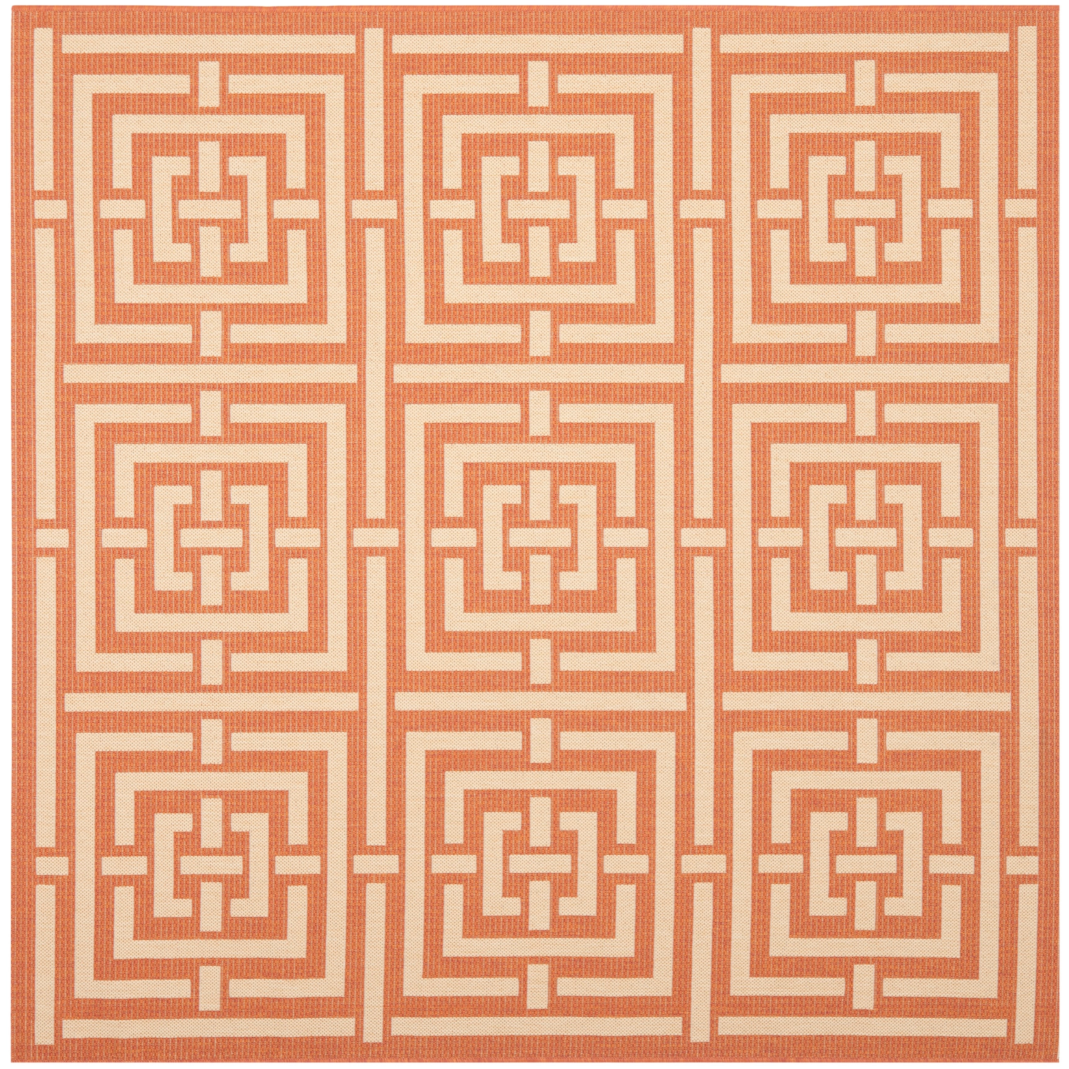 SAFAVIEH Courtyard Ginger Indoor/ Outdoor Waterproof Patio Backyard Rug