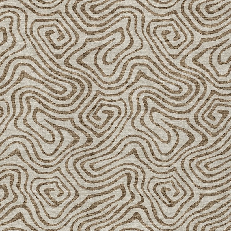 HomeRoots Abstract Transitional Rectangle Outdoor Rug